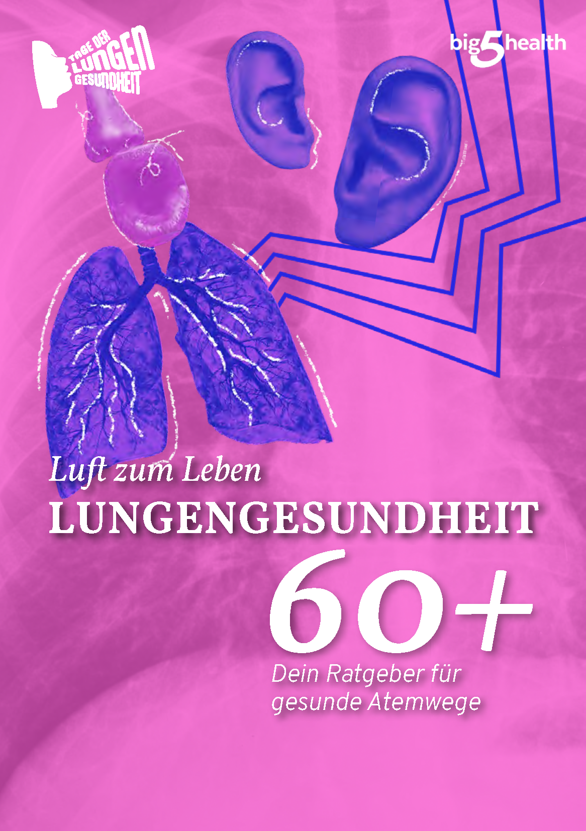 Cover der Broschüre Lungengesundheit: Eine blaue Lunge